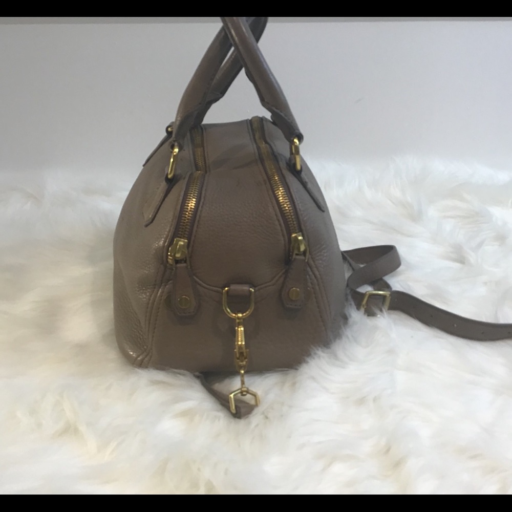 J CREW PEBBLED LEATHER MED SATCHEL TAUPE - Picture 3 of 11